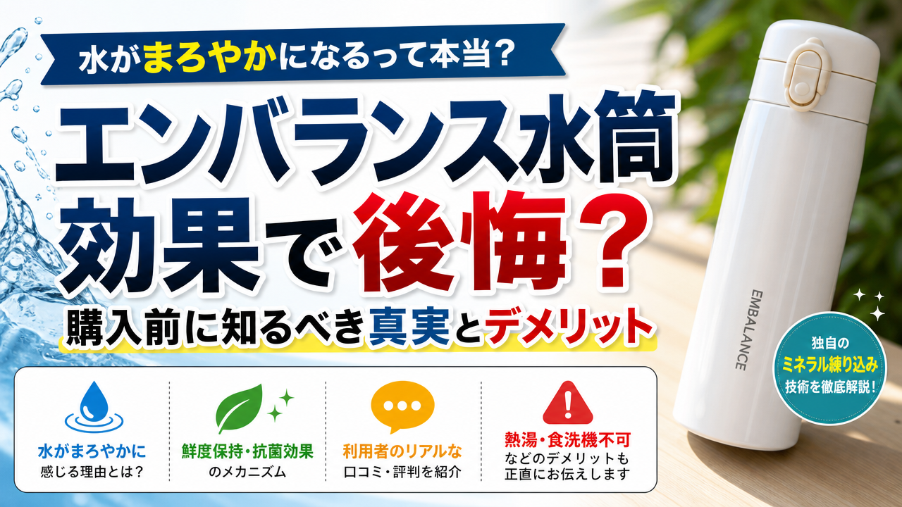 エンバランス水筒効果で後悔?購入前に知るべき真実とデメリット