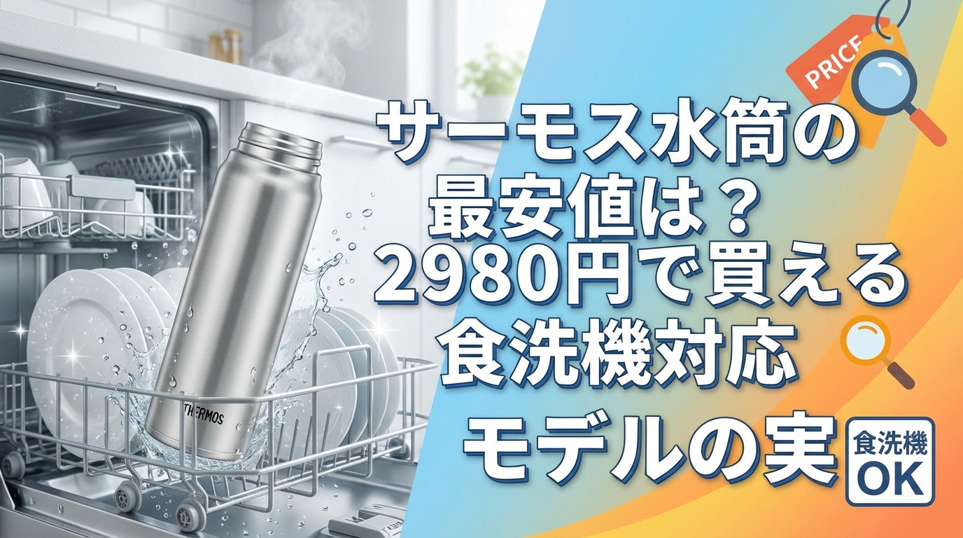 サーモス水筒の最安値は?2980円で買える食洗機対応モデルの実力
