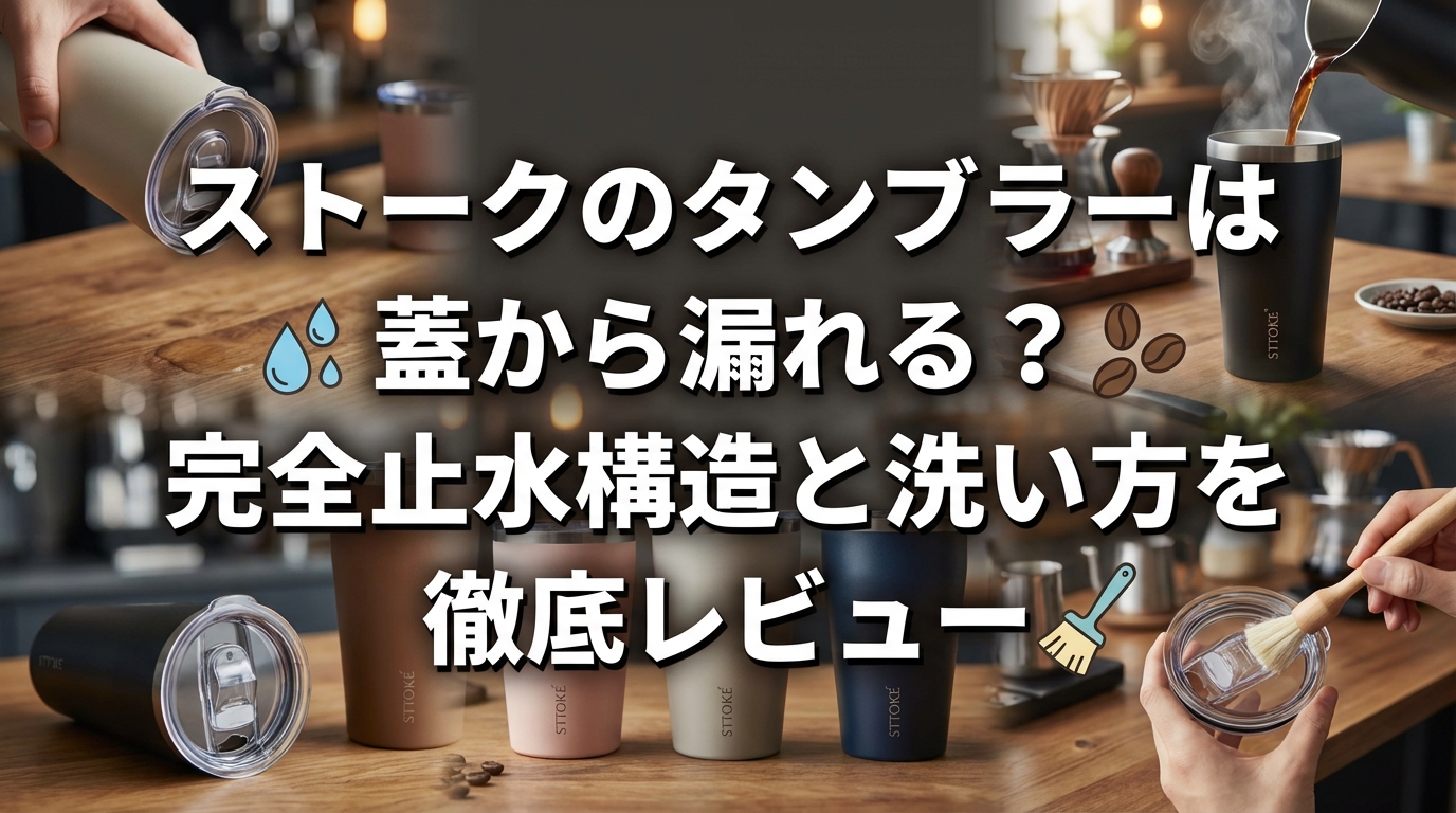 ストークのタンブラーは蓋から漏れる?完全止水構造と洗い方を徹底レビュー